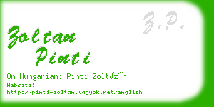 zoltan pinti business card